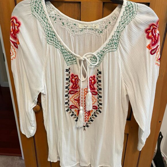 Stitch Fix HAZEL Gauze Embroidered Top - Size M - Picture 1 of 12